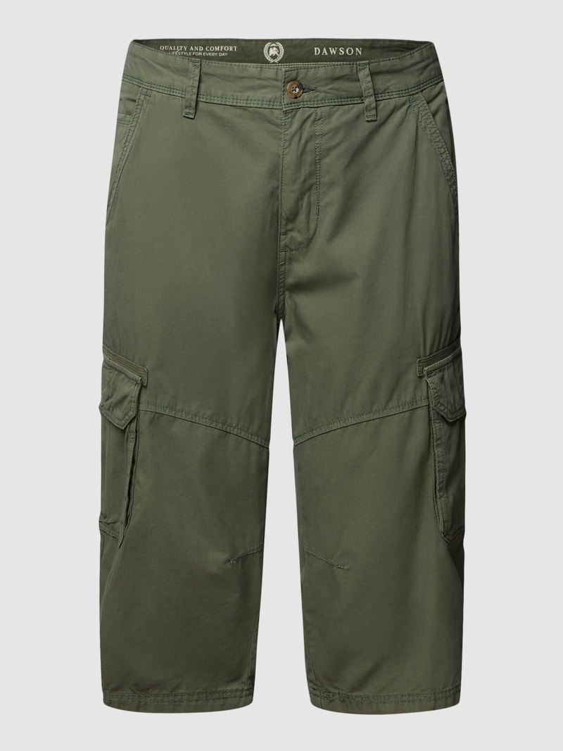 Long Cargoshorts mit französischen Eingrifftaschen Modell 'GARME' in olivgrün