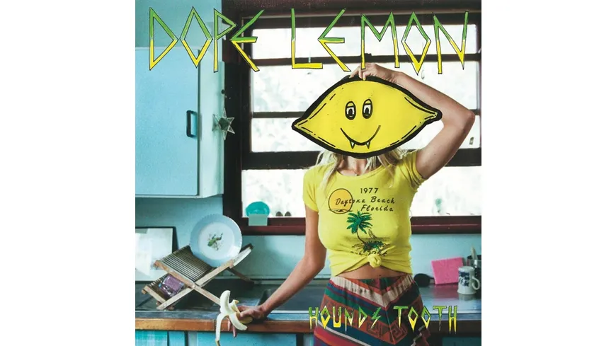 Hounds Tooth Transparent Lime Vinyl