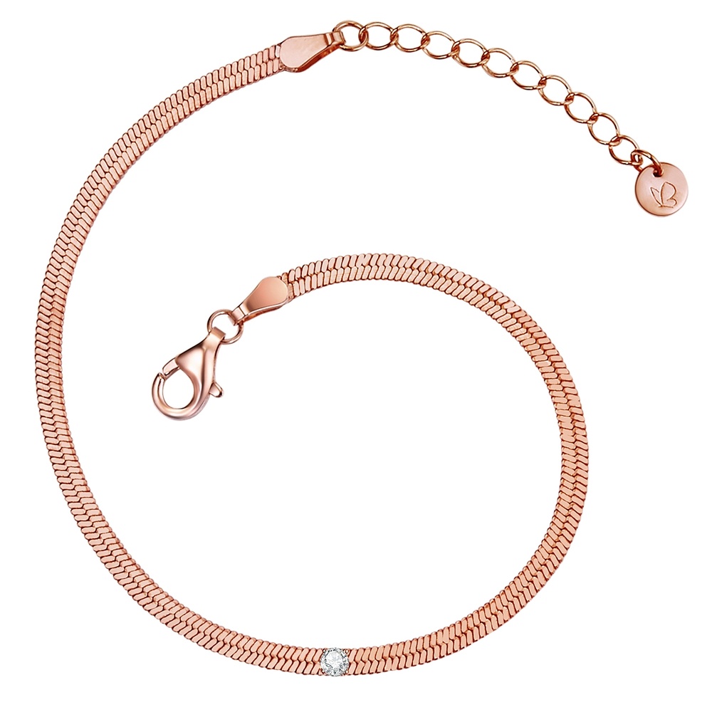 Glanzstücke München Bracelet en argent Argent sterling Oxyde de zirconium (CZ) en Or rose Bracelet