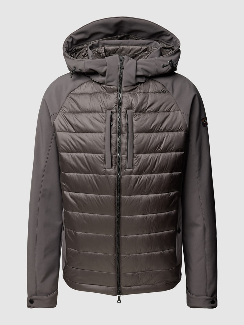 Jacke mit Steppnähten in graphit