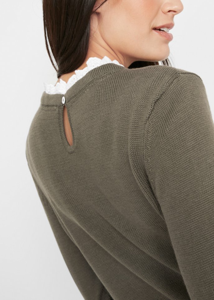 Pullover mit Bluseneinsatz