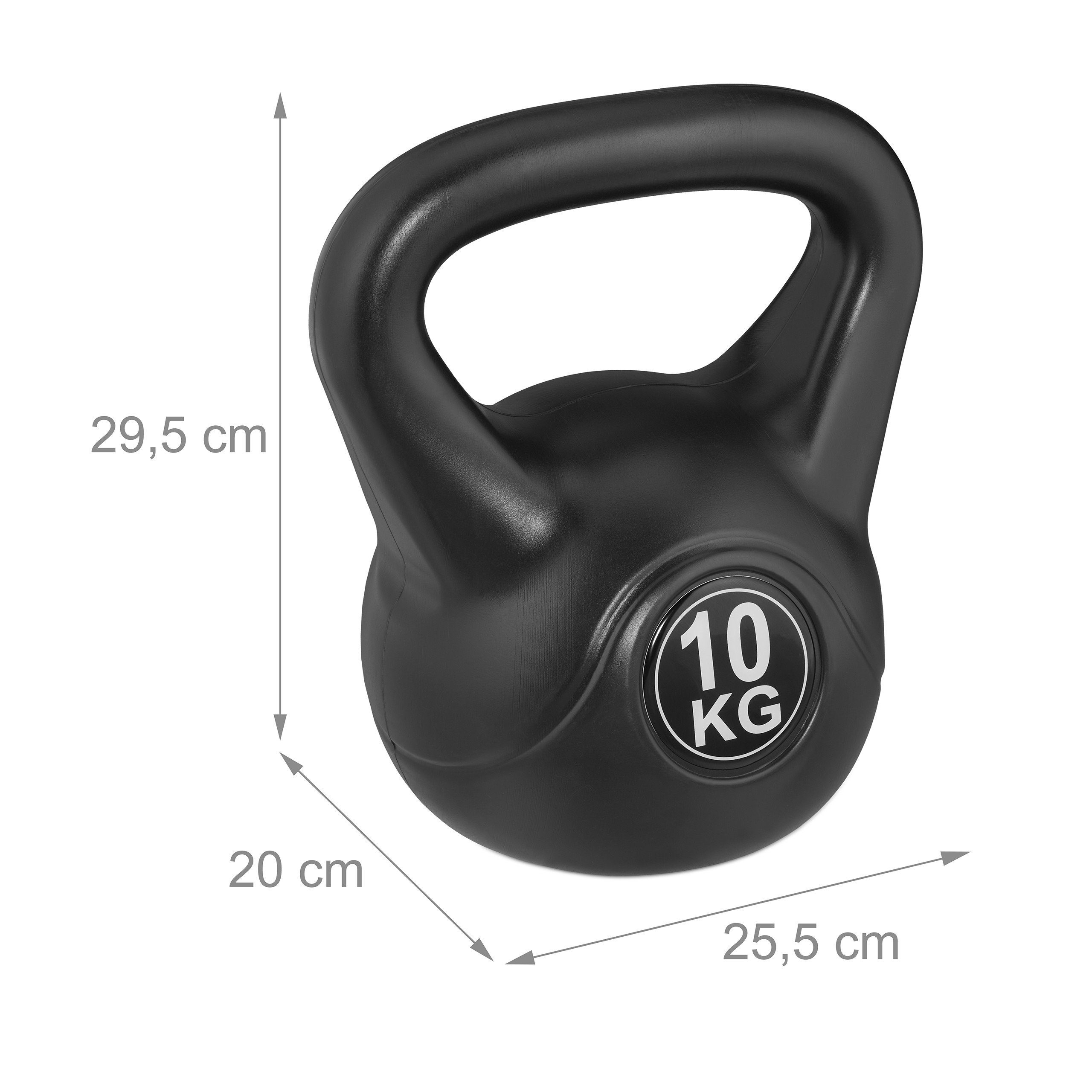 relaxdays Hantel Kettlebell Kugelhantel, 10kg