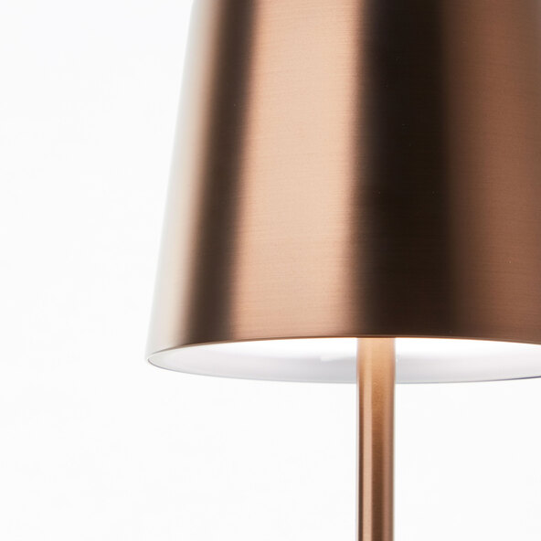 LED-Akku-Tischleuchte Lia Deluxe, bronze gebürstet