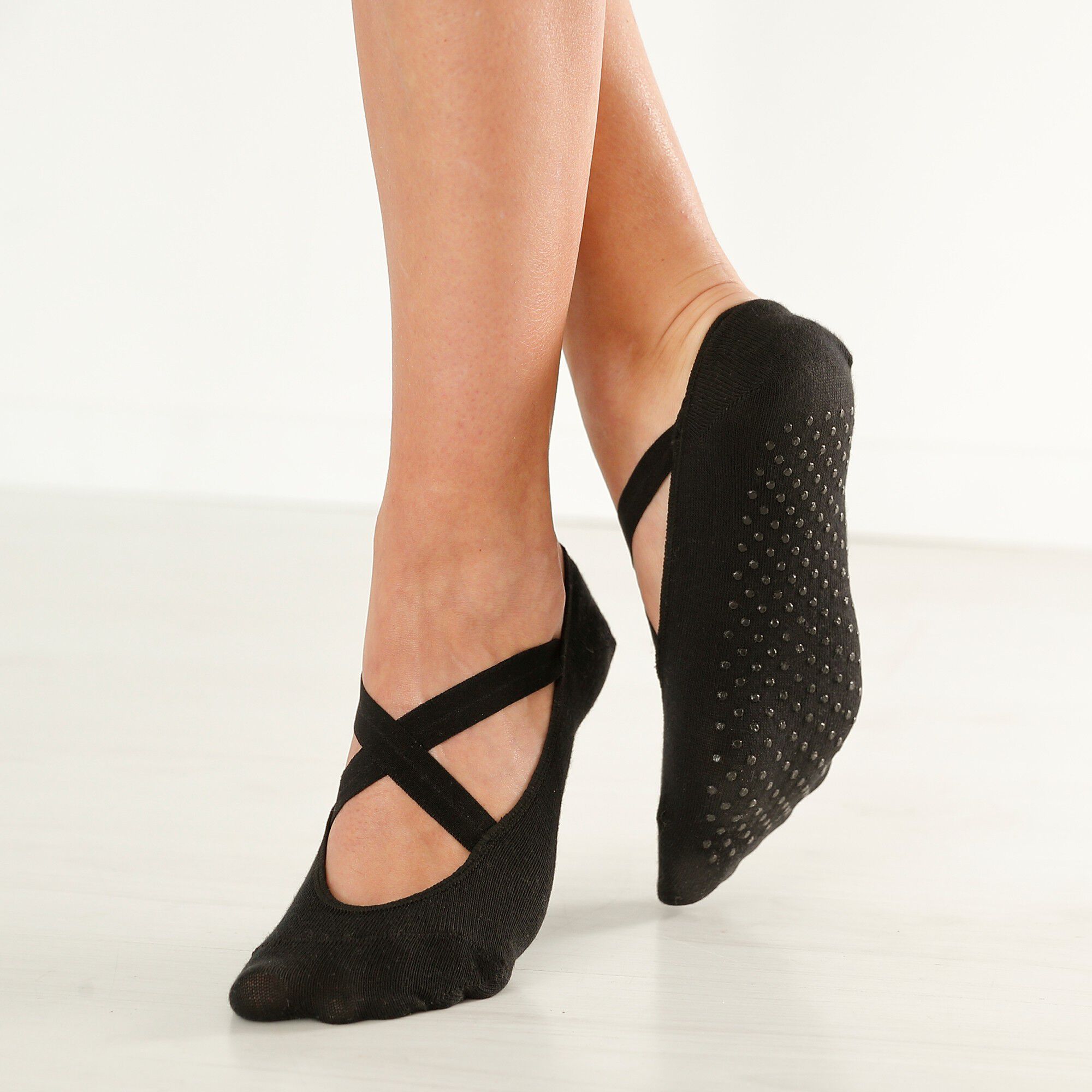 Chaussettes ballerines antidérapantes spéciales yoga