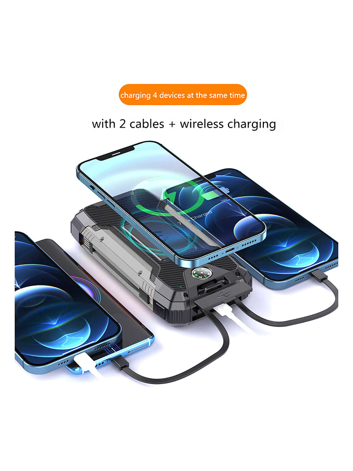 SWEET ACCESS Solar-Powerbank 30.000 mAh in Grau günstig kaufen onesize