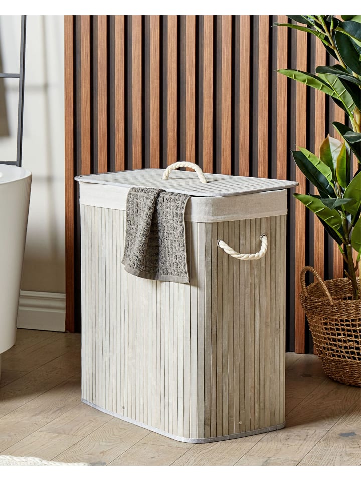 Beliani Wäschekörbe KANDY in Grau - (W) 50 x (H) 60 x (L) 30 cm günstig kaufen onesize