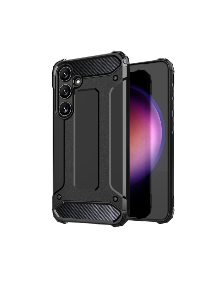 COFI 1453 Panzerschale Outdoor Hülle Stoßfest kompatibel Samsung Galaxy S25 in Schwarz günstig kaufen