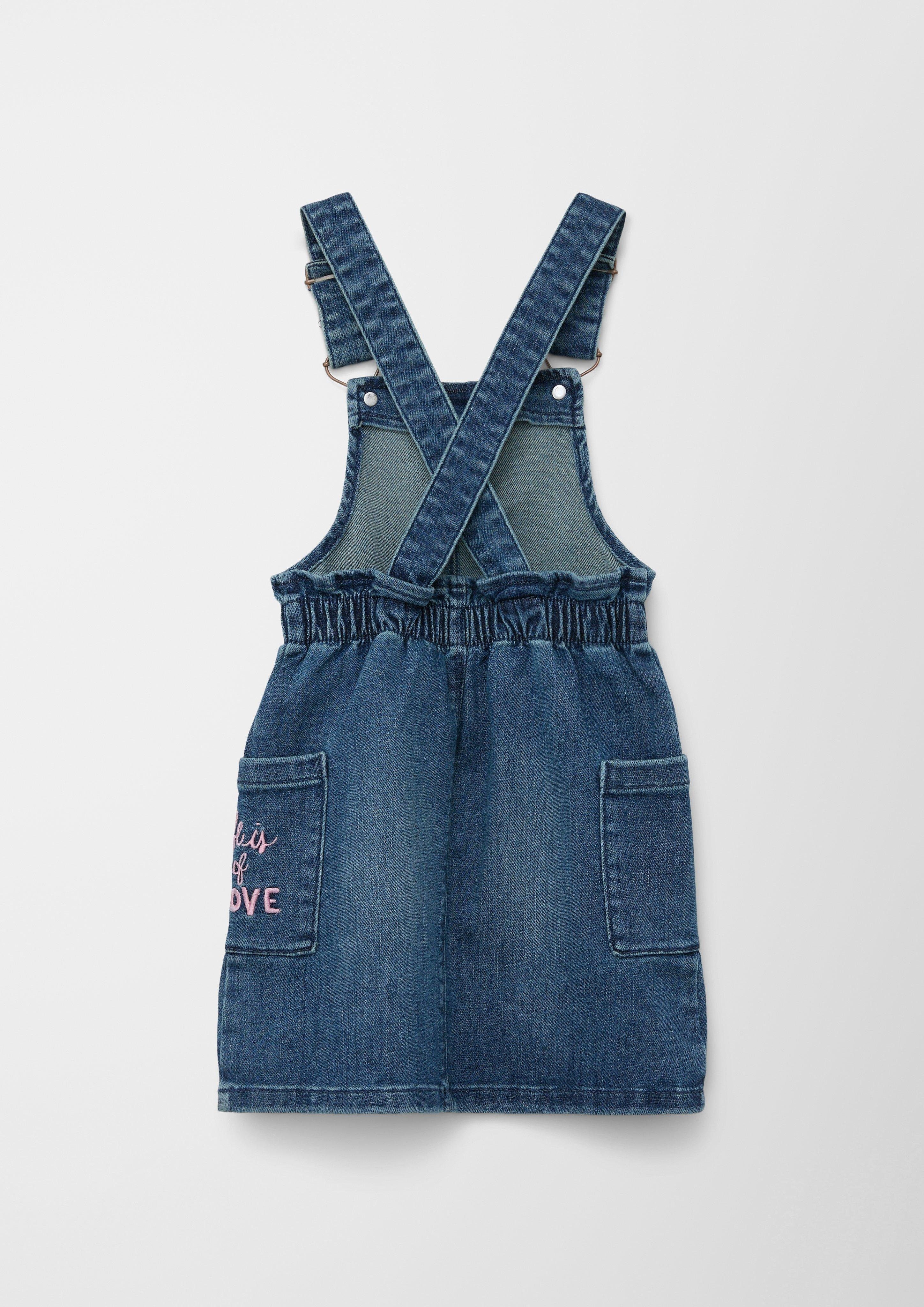 s.Oliver Latzrock Latzrock aus Denim Stickerei