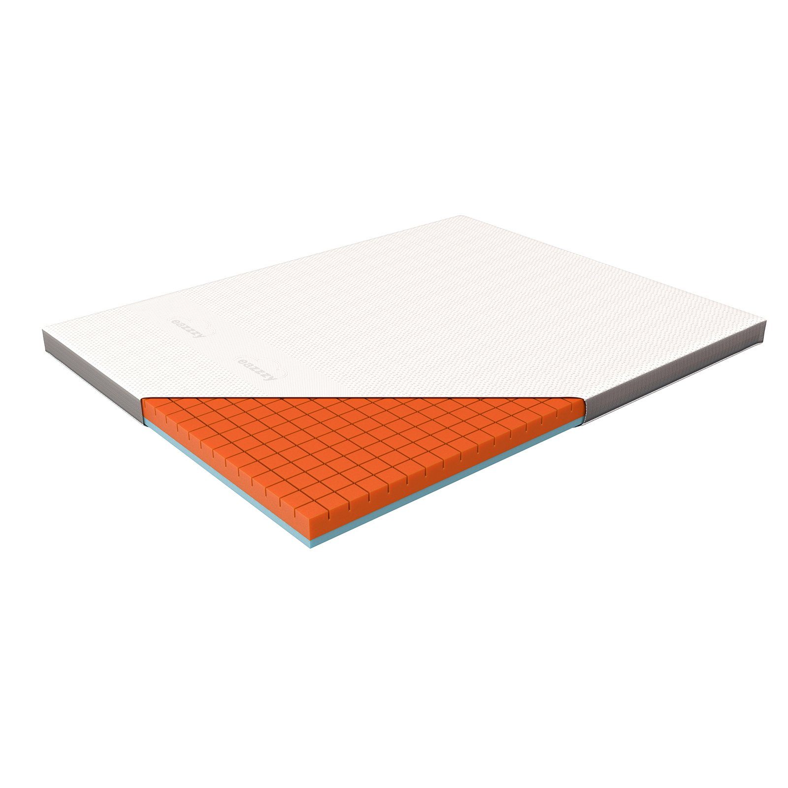 Matratzenauflage eazzzy Premium Cube Topper, 160 x 200 x 9 cm Genius, 2-Seiten-Wendetopper (weiche & feste Seite) für Matratze