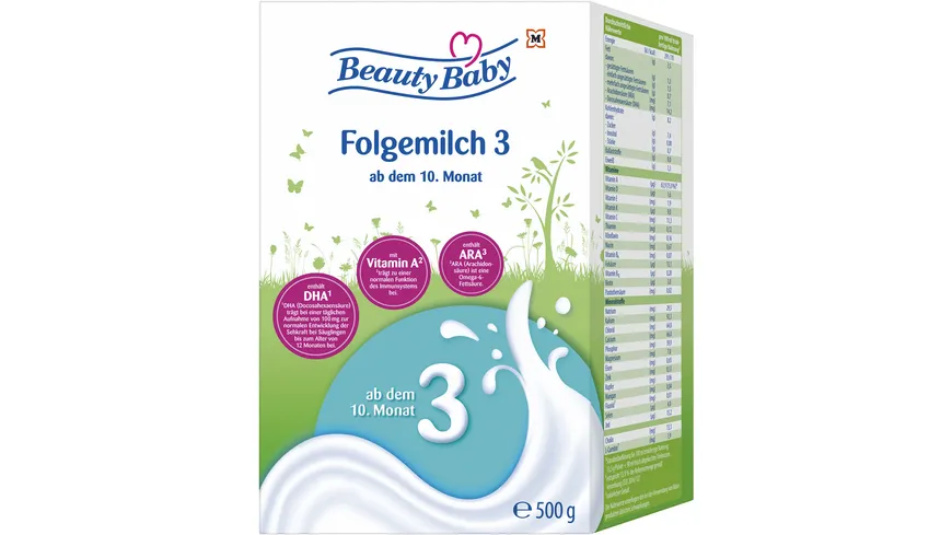 Beauty Baby Folgemilch 3 ab Monat 10 500 g
