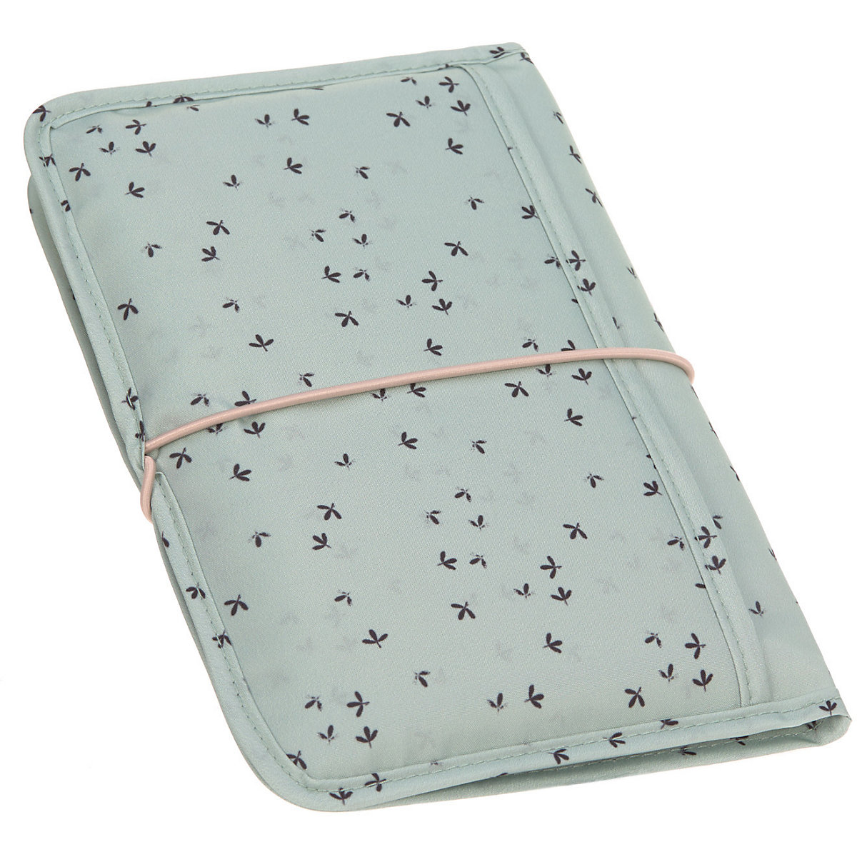Windeltasche Changing Pouch Floral mint, inkl. Wickelunterlage