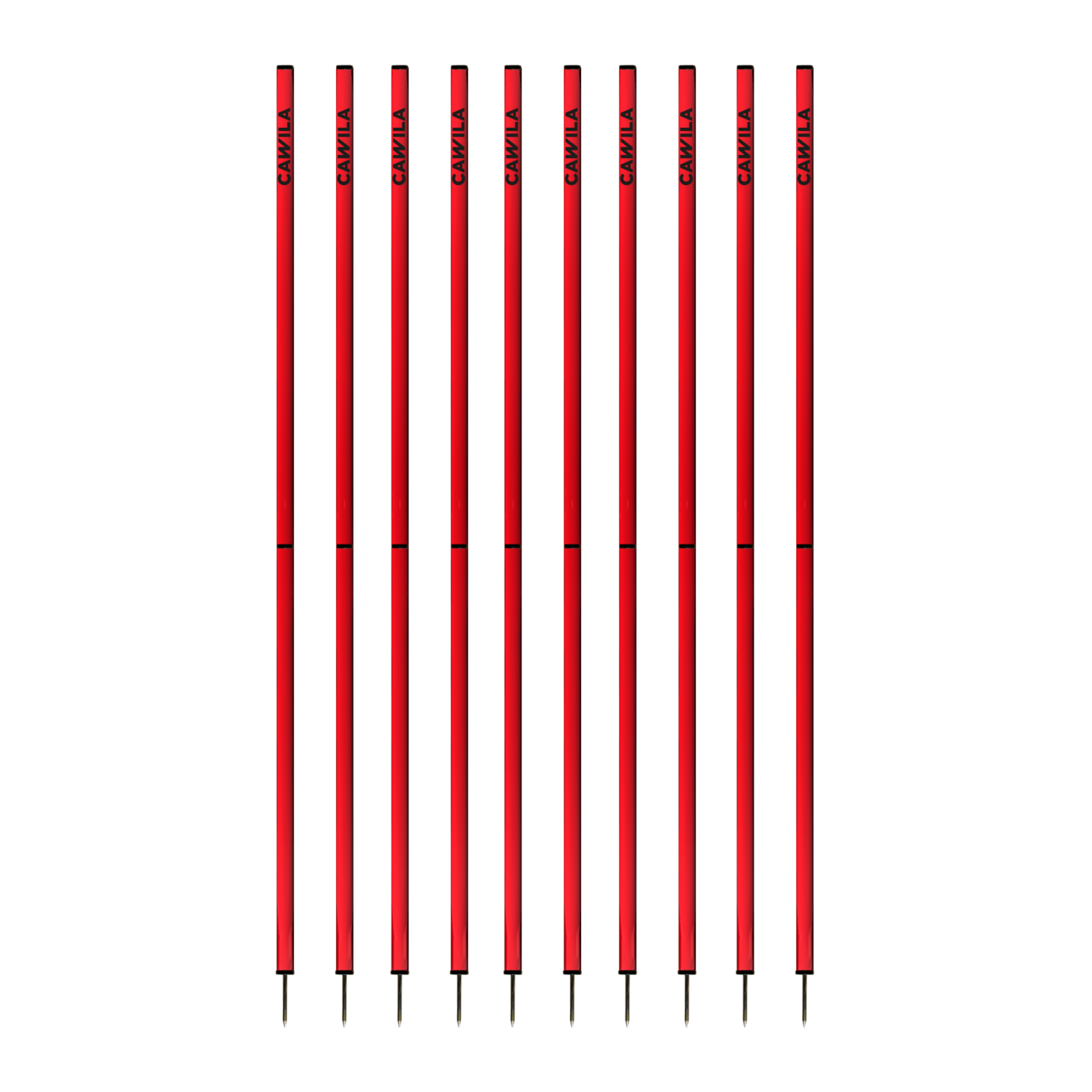 Cawila Academy Slalomstangen 170cm im 10er Set | 33mmx170cm | Rot