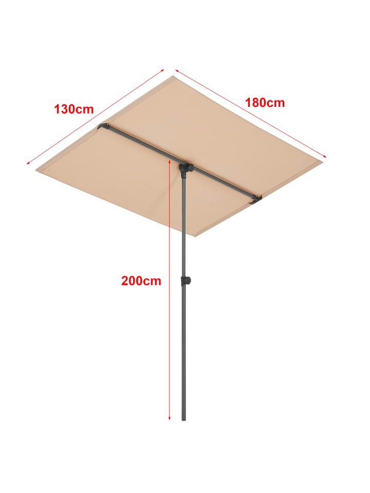pro.tec Balkonblende Carsoli in Sand (L)180cm (B)130cm (H)200cm günstig kaufen onesize