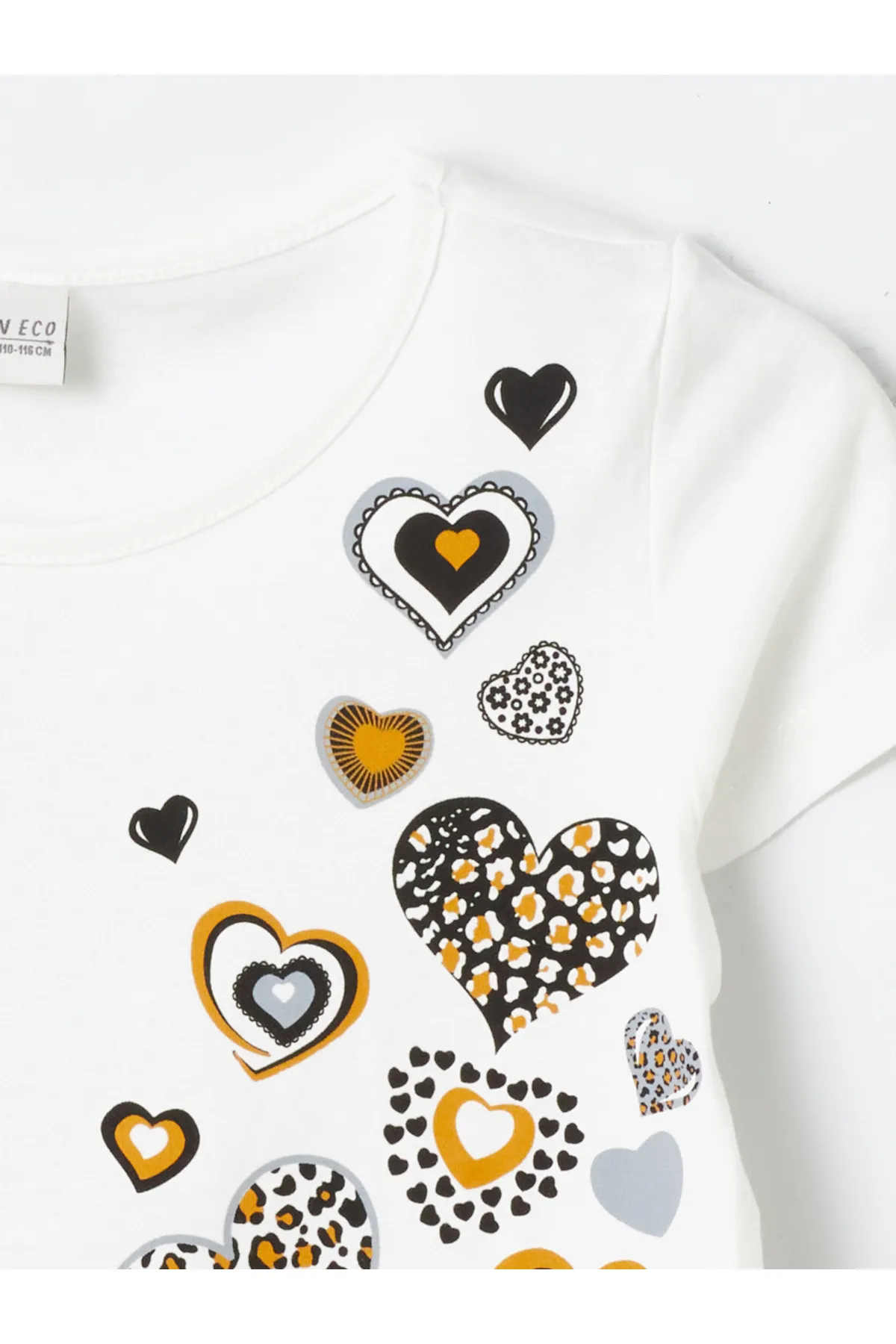 LC Waikiki  Bedrucktes kurzärmliges Mädchen-T-Shirt mit Rundhalsausschnitt