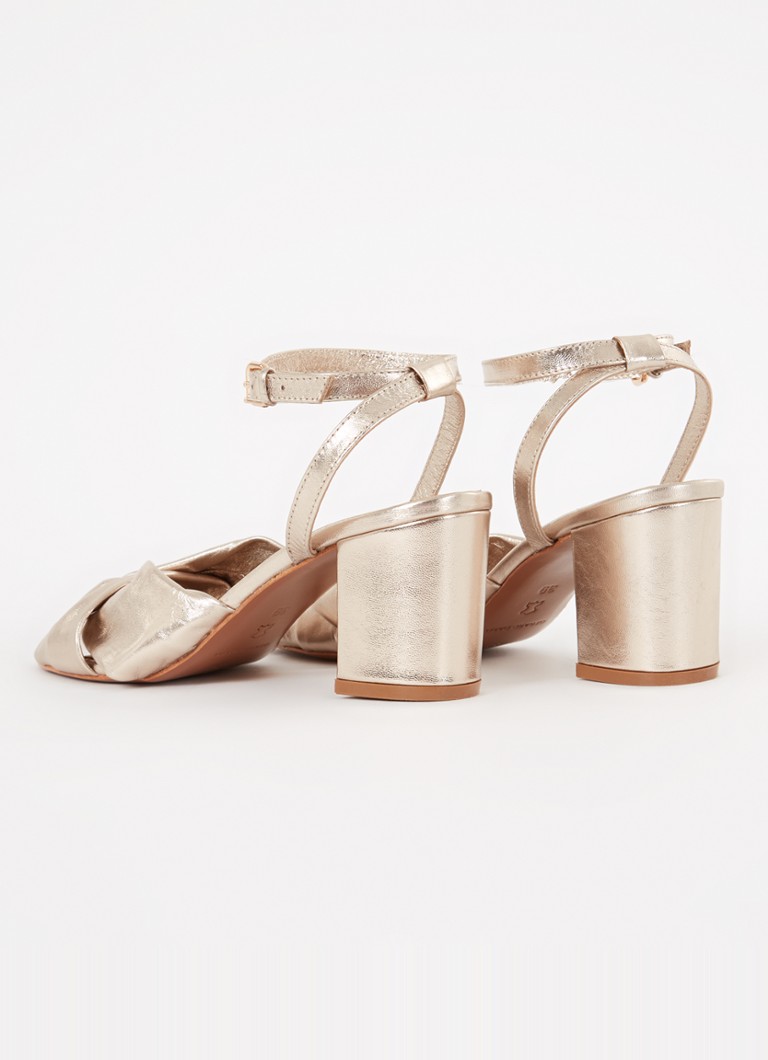 Gerard Darel  Beth sandaal van schapenleer met metallic finish