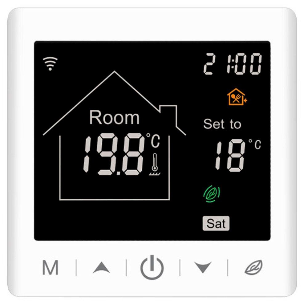 PEROBE Raumthermostat, elektronisch, WiFi Smart Digital mit Fühler, mit Fernzugriff und Zeitschaltuhr