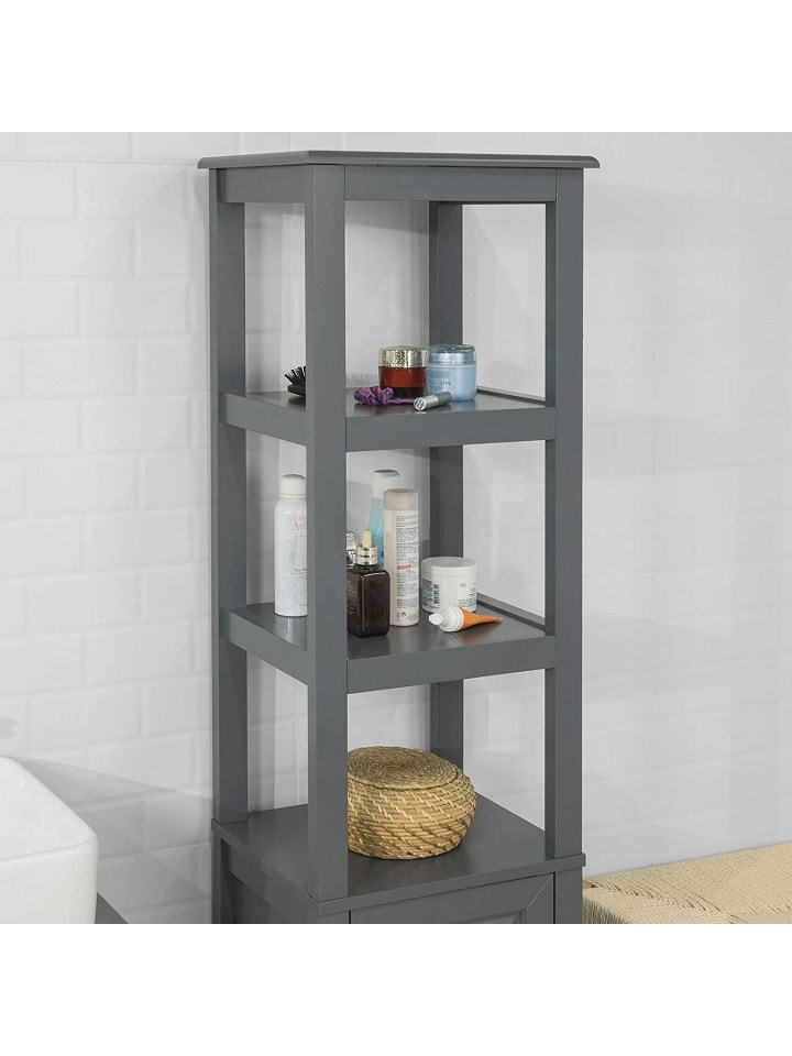 SoBuy Badezimmer-Hochschrank in Drunkelgrau - (B)40 x (H)150 x (T)33cm günstig kaufen onesize