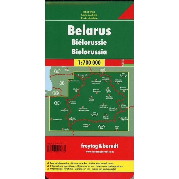 Weißrussland 1 : 700 000. Autokarte - Straßenkarte