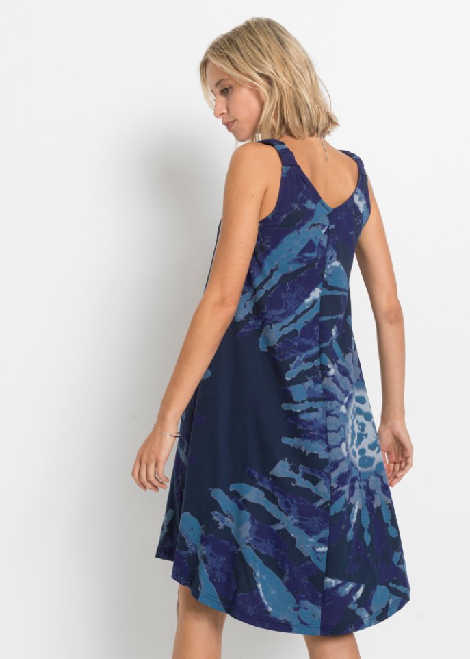 Jerseykleid mit Batikmuster