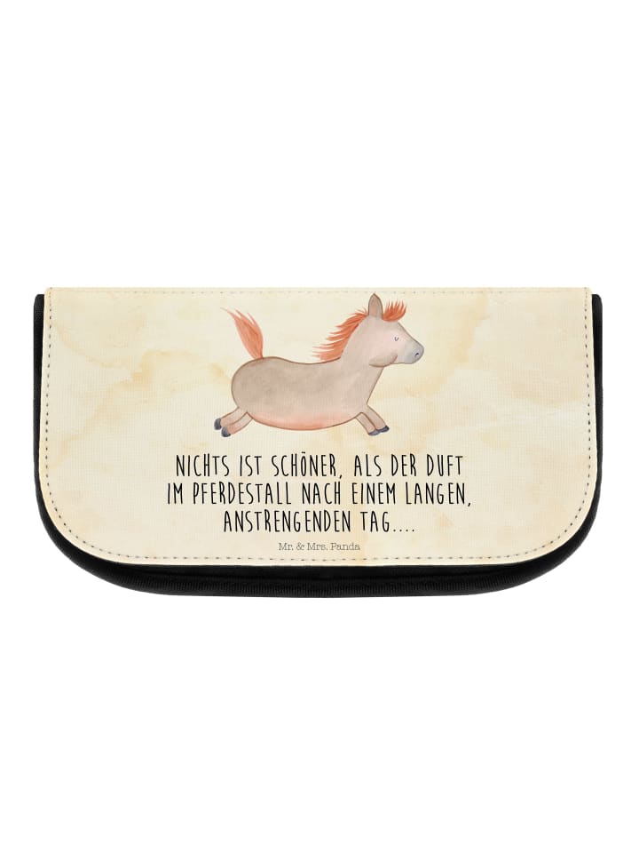 Mr. & Mrs. Panda Kosmetiktasche Pferd Springen mit Spruch in Vintage günstig kaufen onesize