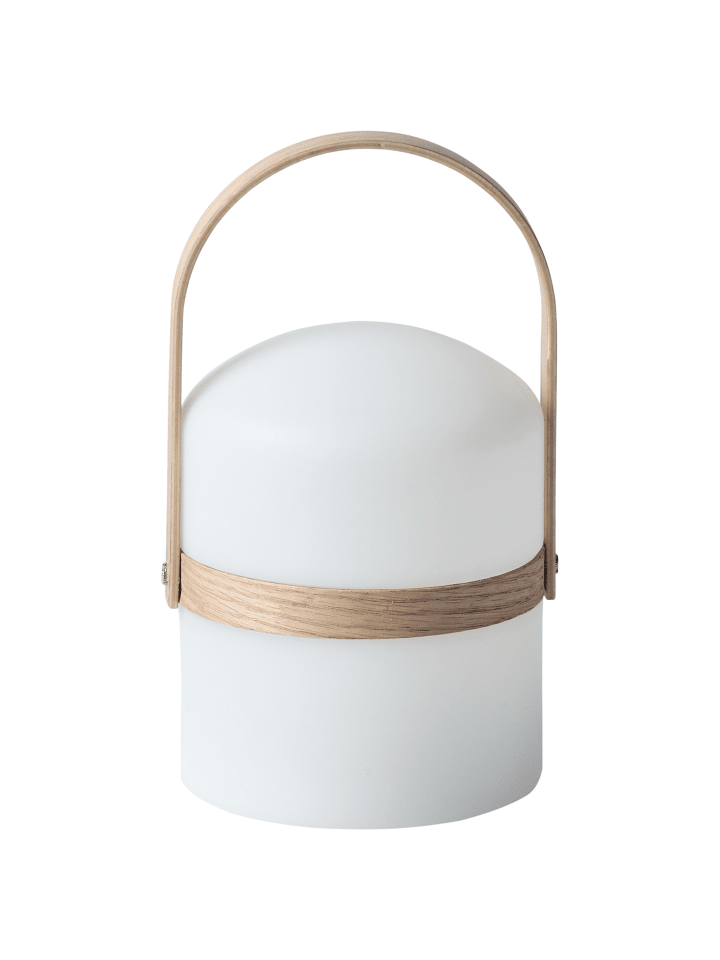 Beliani LED-Tischlampe für den Außenbereich ESTERO in Weiß/Heller Holzfarbton günstig kaufen onesize