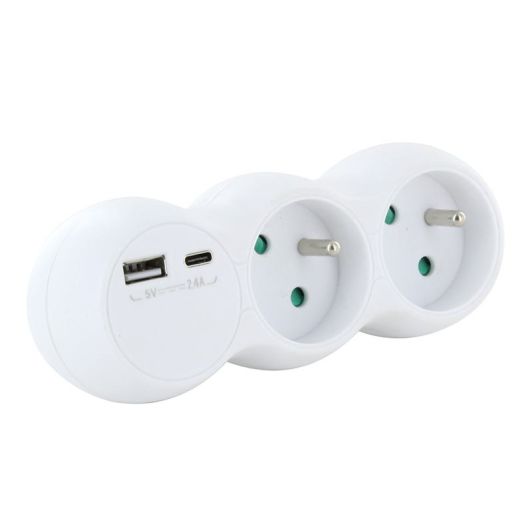 Steckdosenleiste CHACON 1 USB-A 1 USB-C