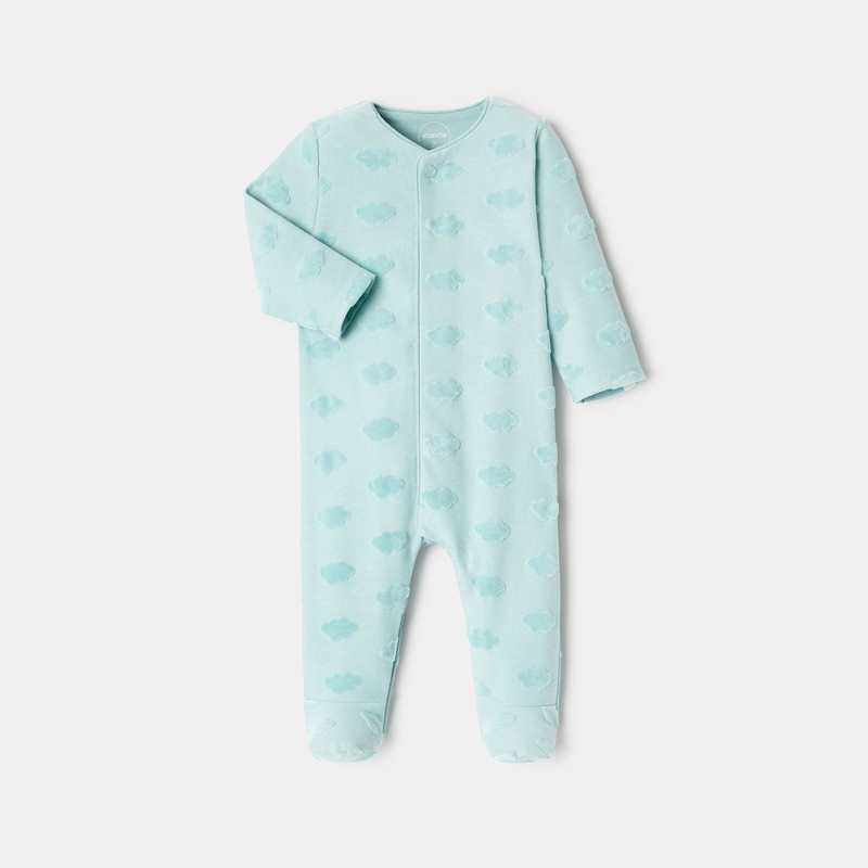 Dors-bien en velours dévoré turquoise naissance Absorba