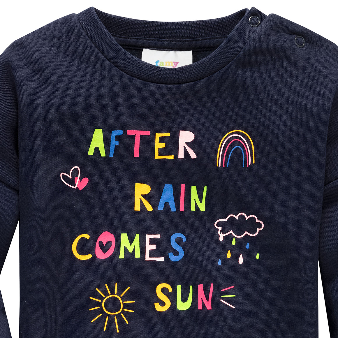 Baby Sweatshirt mit buntem Schriftzug