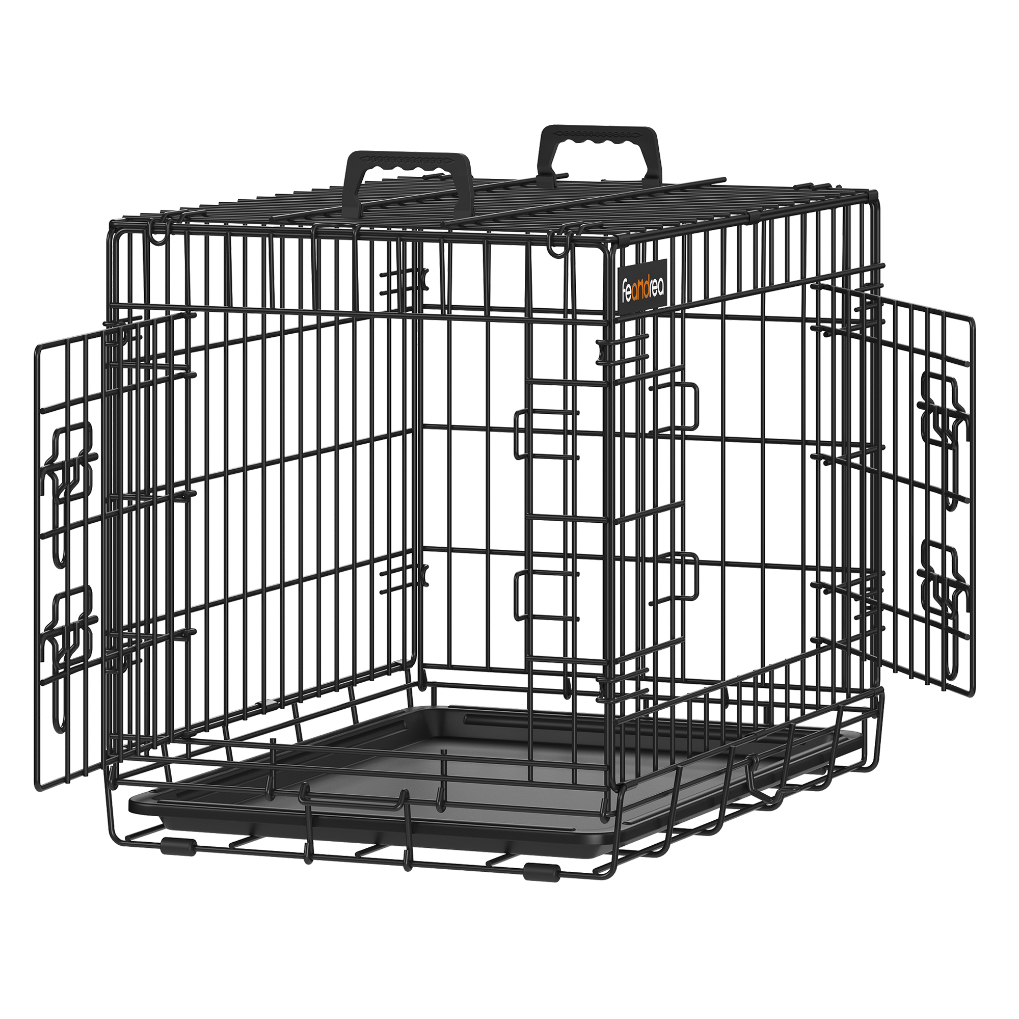 FEANDREA Transportboxen & Gitterboxen FEANDREA S-XXL Hundekäfig mit 2 Türen 61 cm, 43,5 cm, 50,5 cm