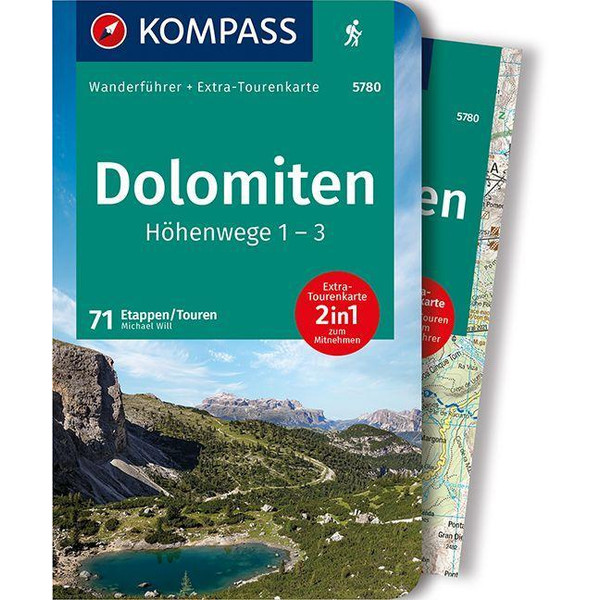 KOMPASS WANDERFÜHRER DOLOMITEN HÖHENWEG 1 BIS 3