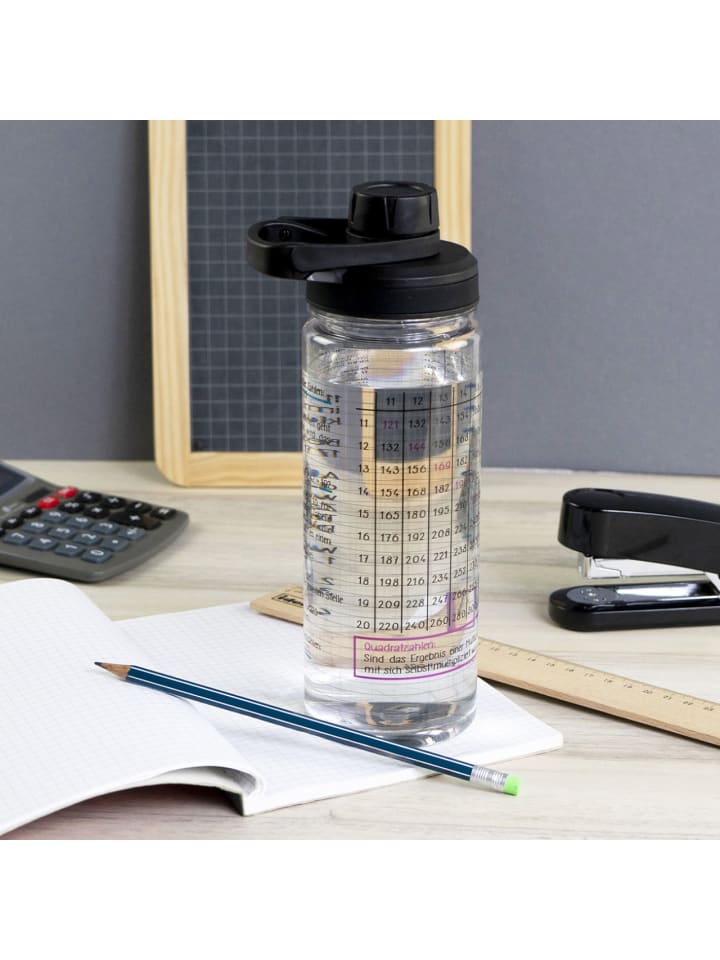 Geda Labels Trinkflasche Großes 1x1 in schwarz - 700ml günstig kaufen onesize