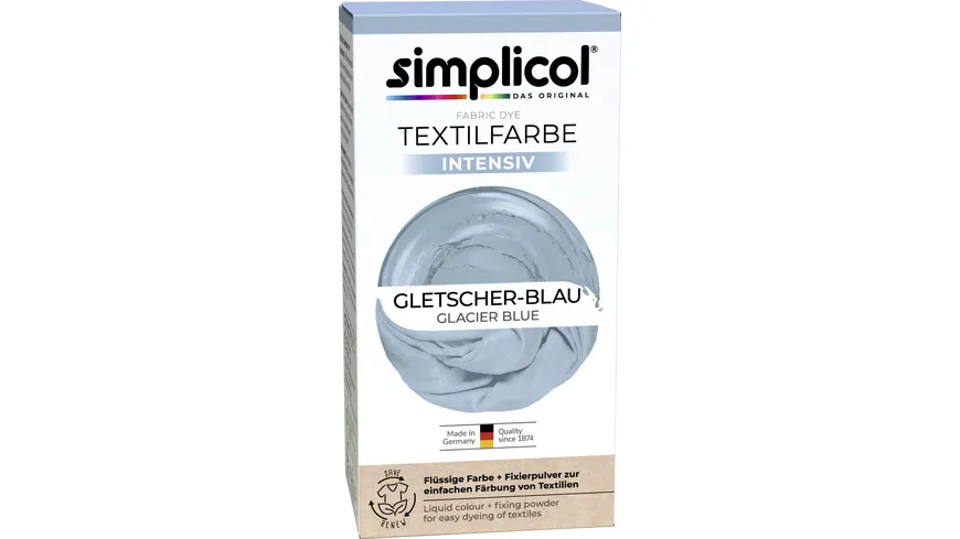 simplicol Textilfarbe intensiv Gletscher-blau 150 ml