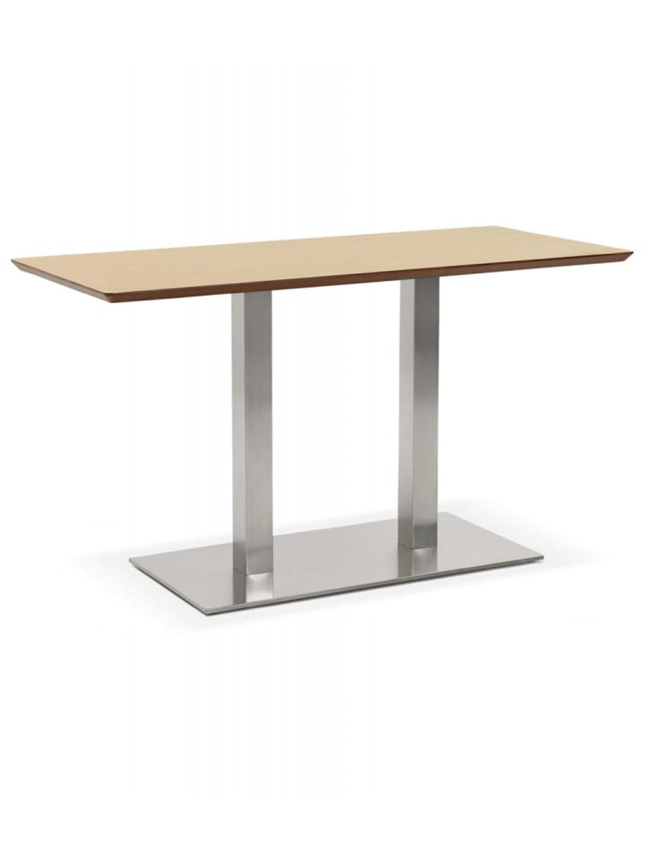 KADIMA DESIGN Esstisch MAMBO aus Holz und Metall | Besprechungstisch für 6 Personen in Beige günstig kaufen