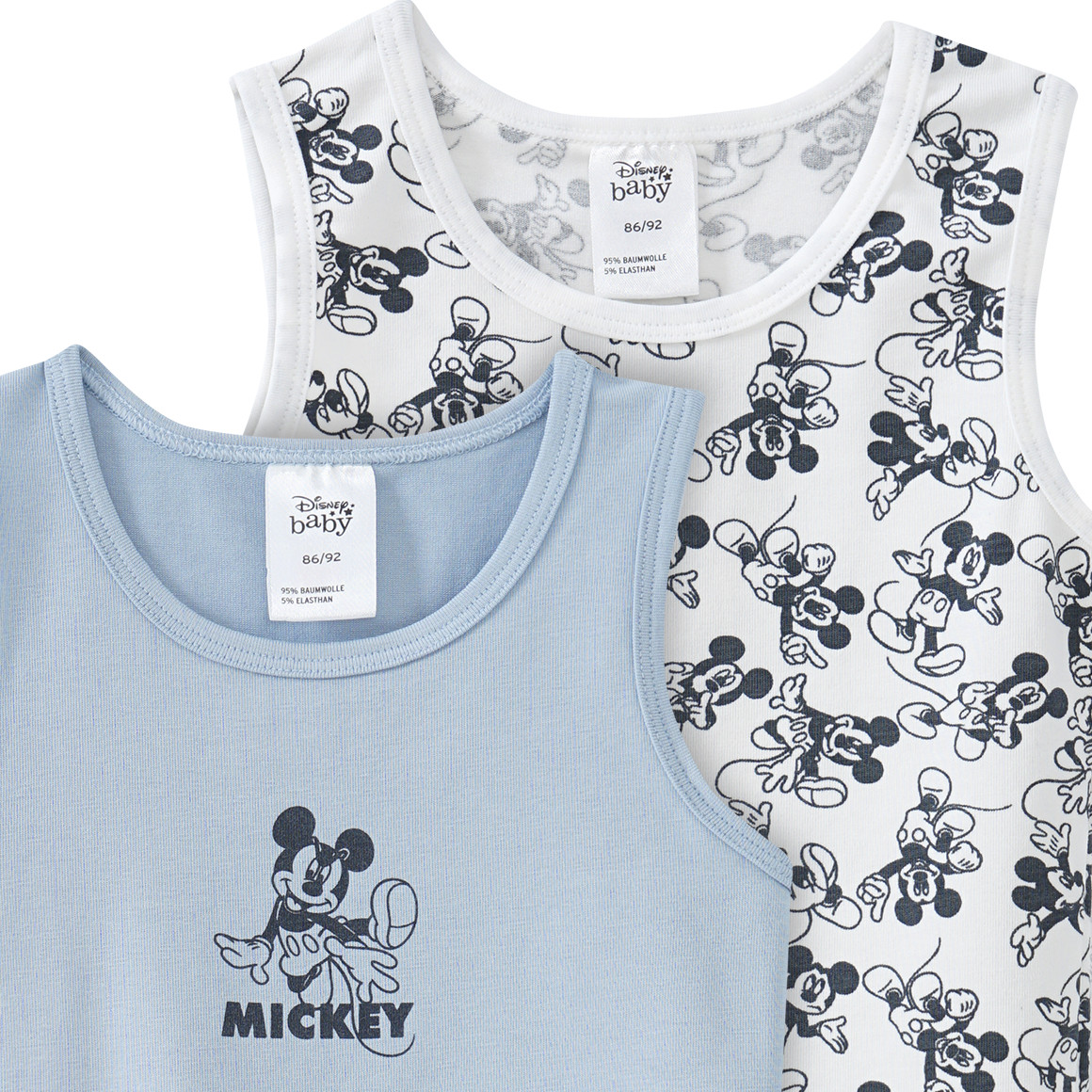 2 Micky Maus Unterhemden im Set