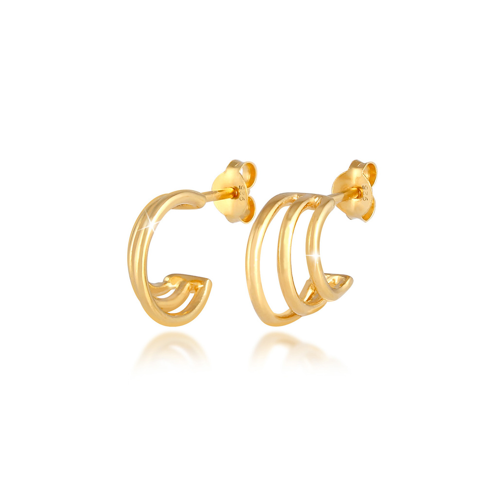 Elli PREMIUM Elli PREMIUM Boucles d'Oreilles Tendance minimale de base pour dames créoles en 9 Boucles d'oreilles