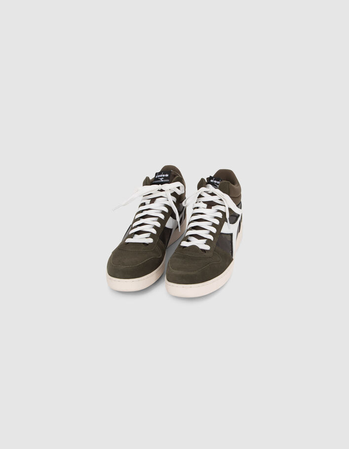 Baskets Mixtes kaki et camouflage en cuir IKKS X DIADORA