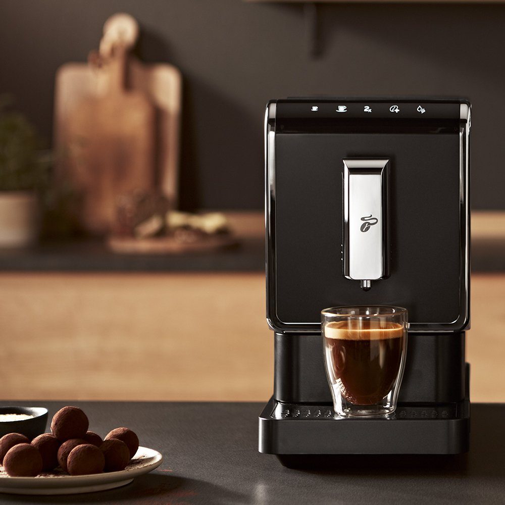 Tchibo Kaffeevollautomat Esperto Caffè für Caffè Crema und Espresso, Anthrazit, Herausnehmbare Brüheinheit