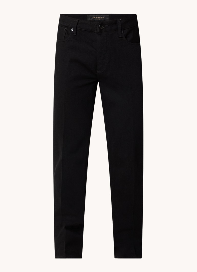 Pantaloni drepți Emporio Armani cu buzunare laterale
