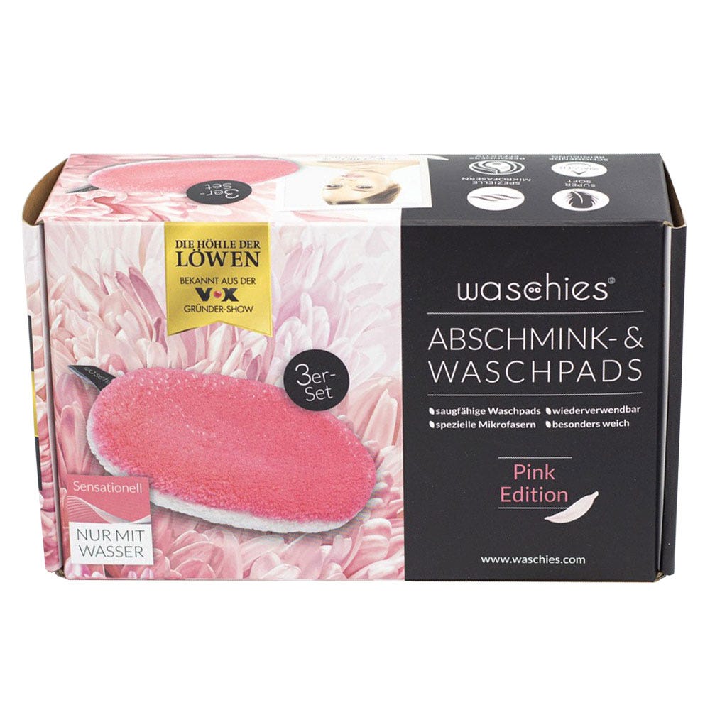 Waschies Abschminkpads & Waschpads Pink Classic 3er Pack
