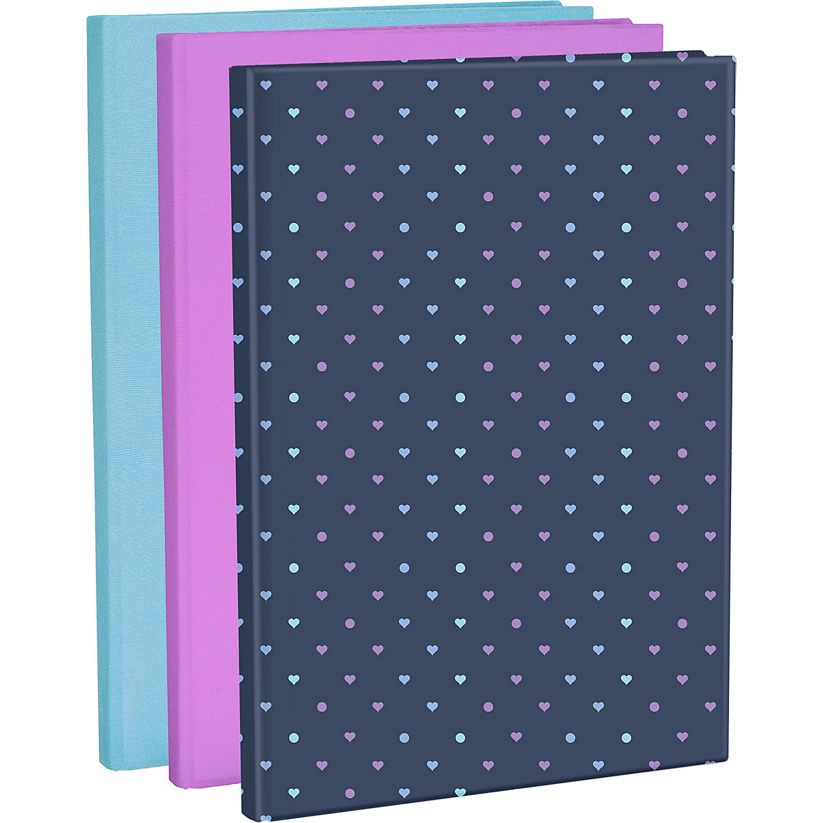 Buchumschläge Blue, elastisch, 3 Stück