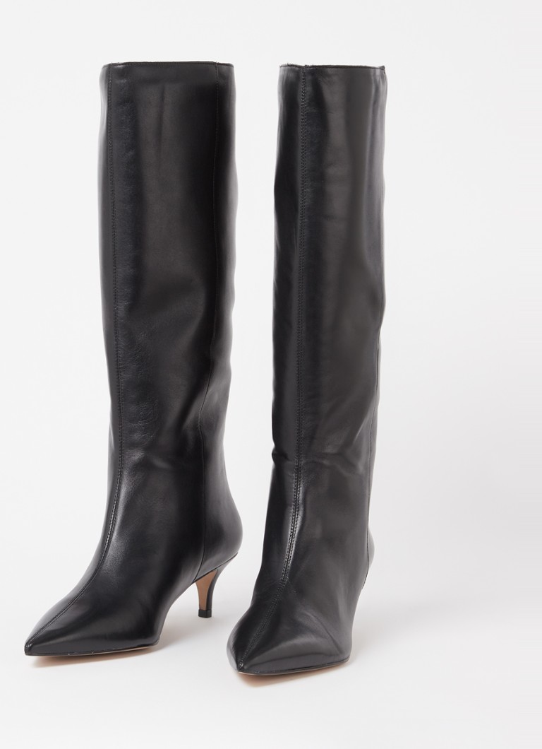 Dune London  Smooth laars van leer met doorgestikte details