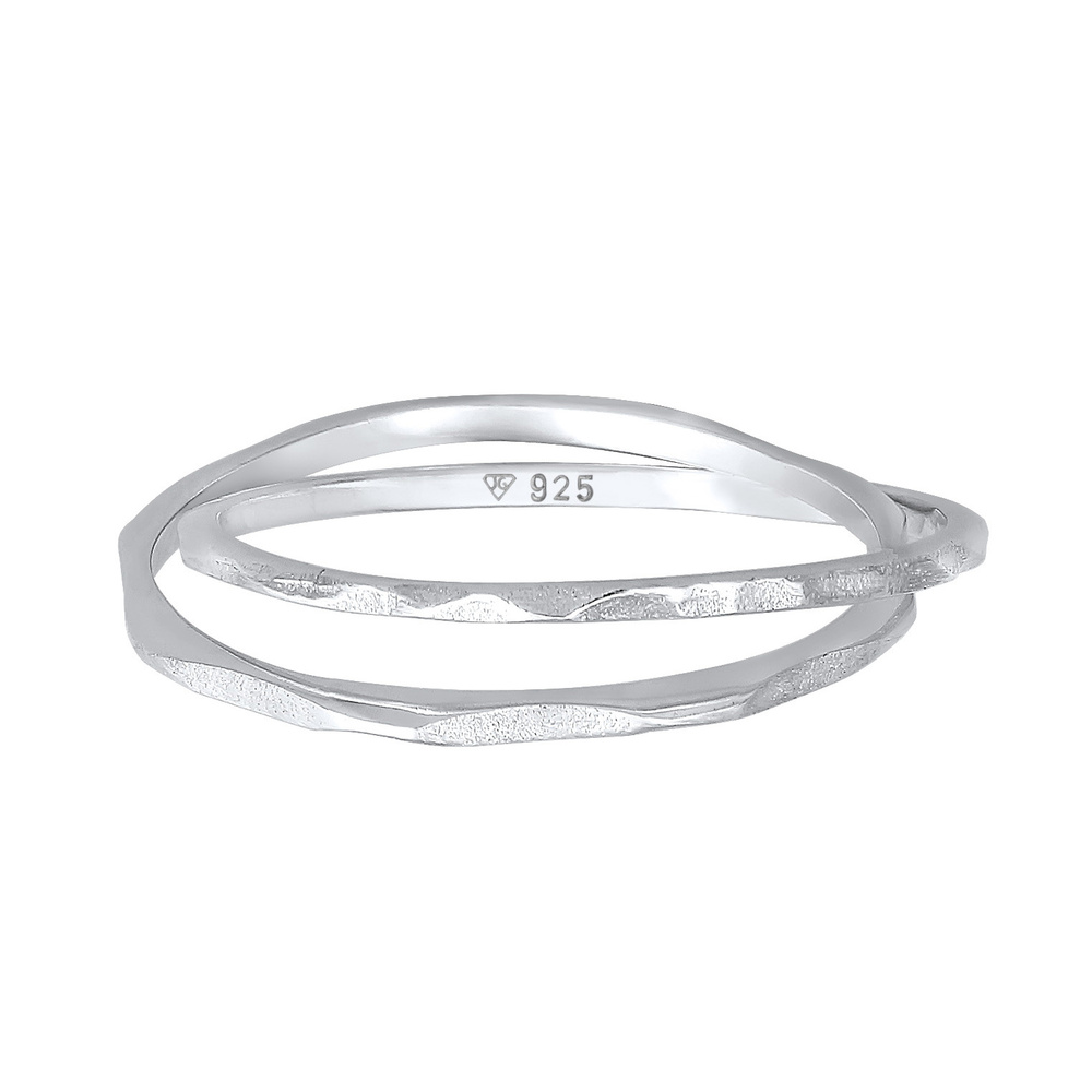 Elli Elli Bague Femmes look vintage enroulé en argent sterling 925 Bague