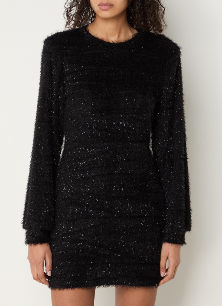 Refined Department Marjo bieza adīta mini kleita ar lureksu