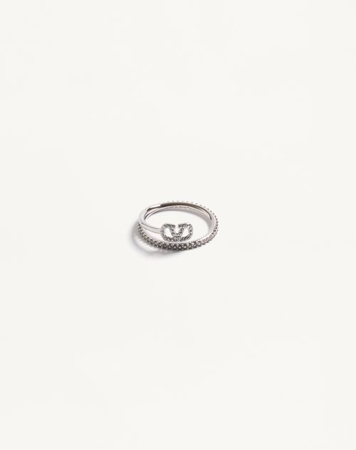 Anel exclusivo VLogo em metal e cristais Swarovski®
