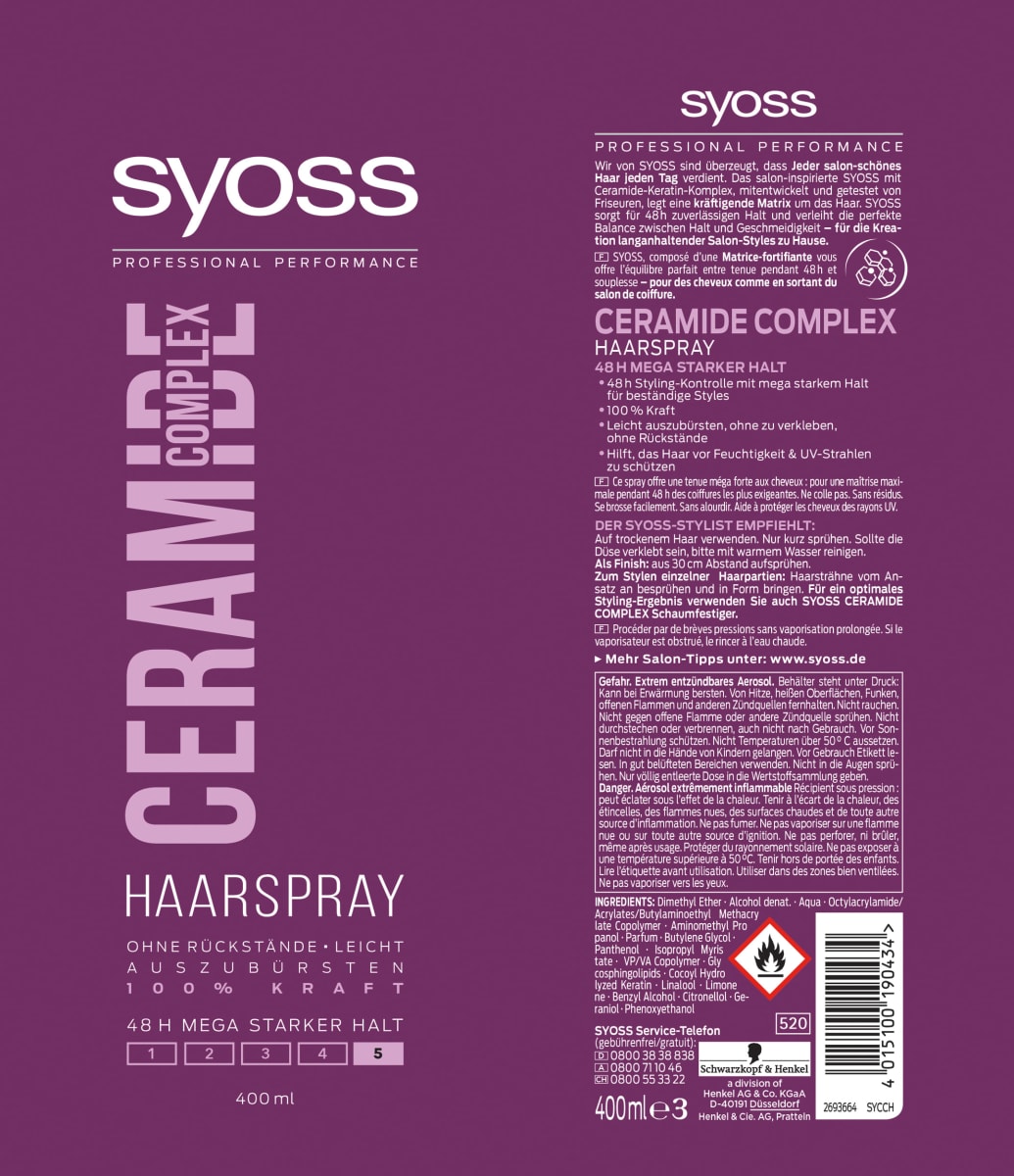 Haarspray Ceramide, 400 ml