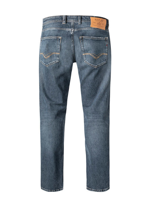 Replay, Jeans Grover, Straight Fit, Baumwoll-Stretch 12oz, dunkelblau