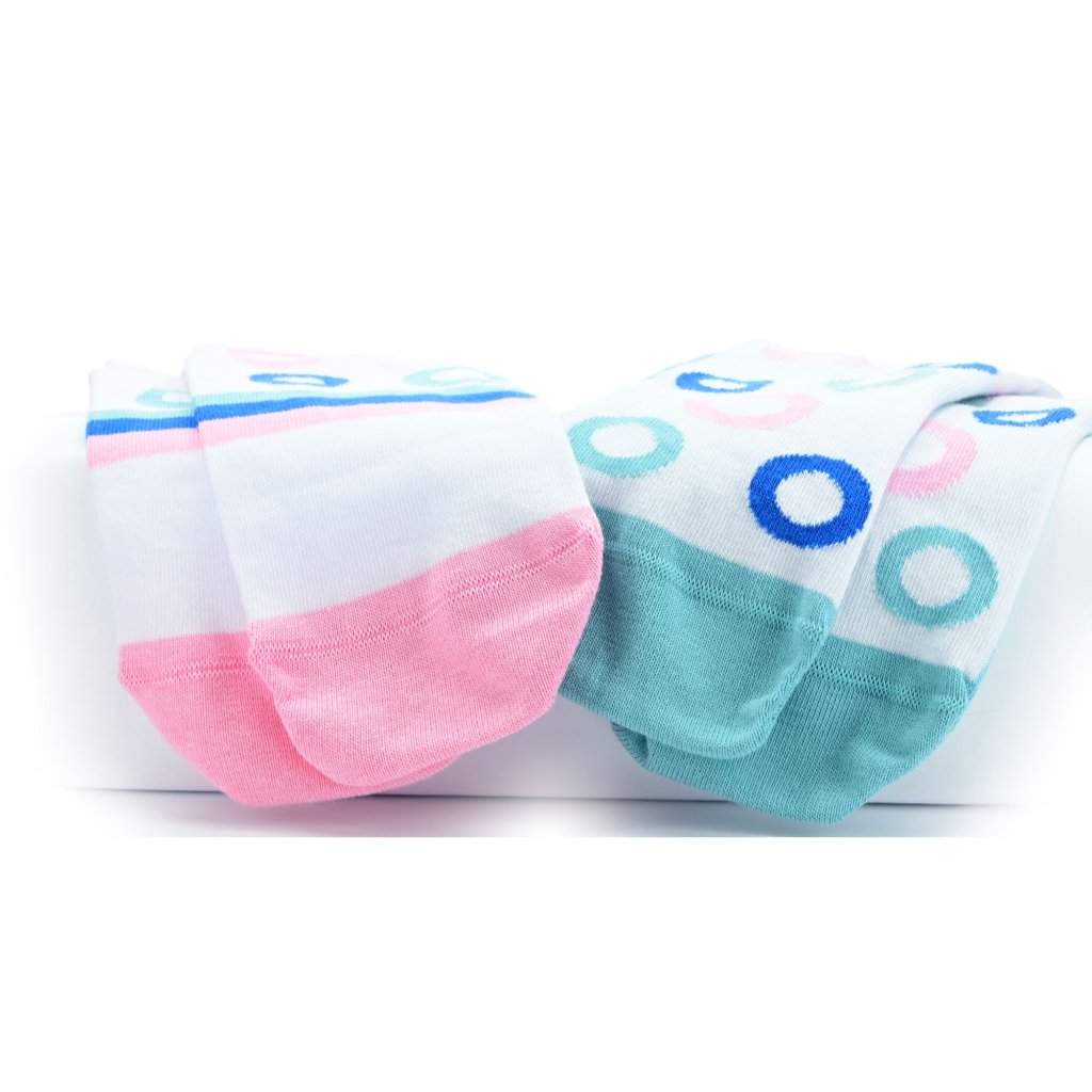 Footic Geometry Kids Barfußsocken, 2 Paare