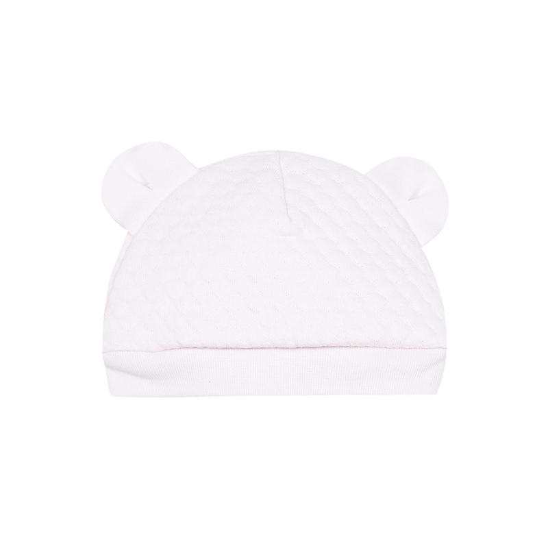 Bonnet oreilles d'ours matelassé rose naissance Absorba