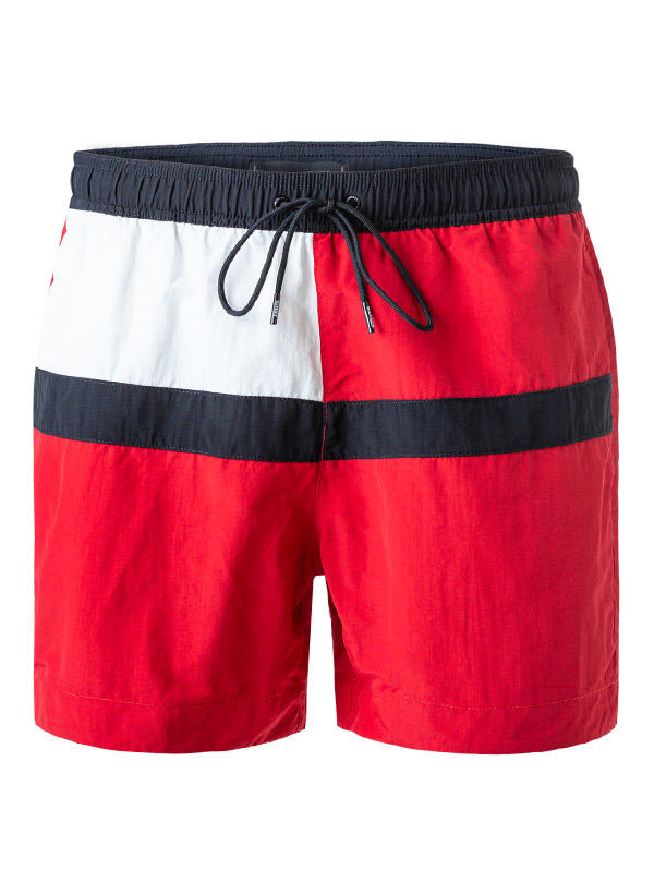 Tommy Hilfiger, Badeshorts, Mikrofaser, rot-weiß