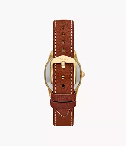 Fossil Uhr Harlow 3-Zeiger-Werk Leder mittelbraun